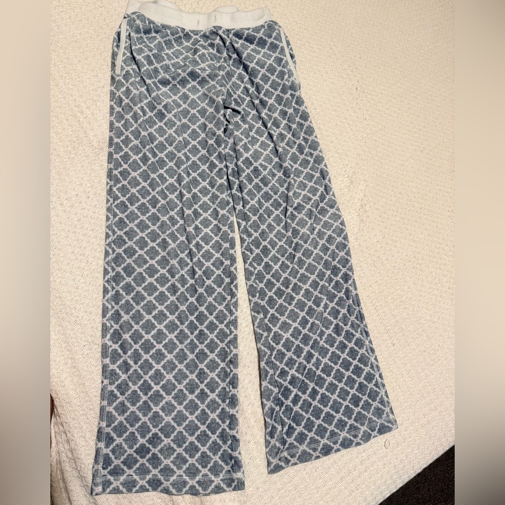 Nautica Blue Gray Patterned Wide Leg Pants